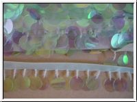 Borte Perlen + Pailletten Pastell-Trkis