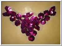 Paillettenapplikation F�r Bauchtanz Dunkles Pink