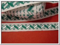 Jugendstil Borte Gr�n-Weiss Puppen