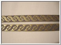 Schn�rkel-Borte Gold-Grau