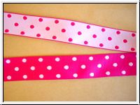 Borte Pink-Weiss Tupfen