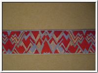 Jacquardborte Himbeerrot Gemustert