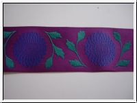 Jacquard Borte Mandala  Aubergine Gr�n Blau