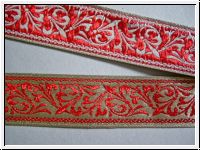 Mittelalter Borte Fleur De Lys Gold Dunkelrot
