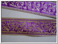Mittelalter Borte Fleur De Lys Gold Lila