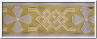 Exquisite Mittelalter Borte 95 mm Gold Grau
