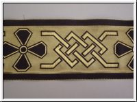 Exquisite Mittelalter Borte 95 mm Gold Schwarz