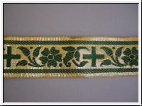Mittelalter Borte Kreuze Gold Gr�n