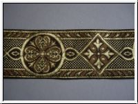 Kostbare Borte Braun Tabak Gold Mittelalter