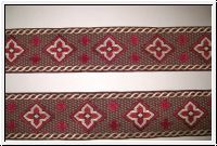 Mittelalter Borte Bordeaux Creme Dunkelbraun
