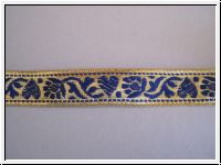 Feine Brokatborte Gold-Royalblau
