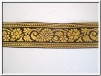 Borte Paisley Schwarz Gold
