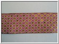 Jacquardborte Magenta Bronze Beige