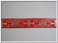 Mittelalter Borte Kreuze Gold Rot