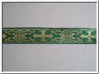 Mittelalter Borte Kreuze Gold Gr�n