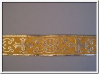 Mittelalter Borte Kreuze Safran Gold
