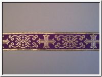 Mittelalter Borte Kreuze Lila Gold