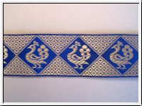 Borte Pfau Royal Blau Gold