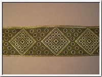 Edle Borte Olivgr�n Gold Schwarz