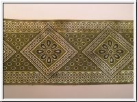 Edle Borte Olivgr�n Gold Schwarz 95 mm