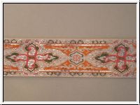 Brokat Borte Creme Orange Silber