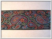 Edle Gobelin Borte  Paisley Vielfarbig Gold