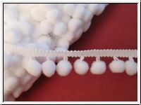 Pomponborte Bommelborte Weiss  ∅ 1cm