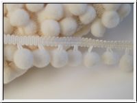 Pomponborte Bommelborte Creme  ∅ 1cm