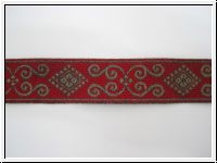 Mittelalter Borte Bordeaux Altgold