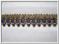 Zarte Gimpe Altgold Blau