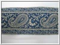 Elegante Borte Paisley Gold Blau