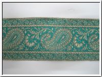 Elegante Borte Paisley Gold Meergr�n