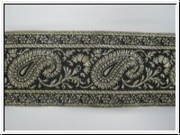 Elegante Borte Paisley Gold Schwarz