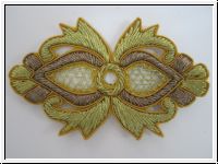 Handgestickte Applikation Gold-Altgold