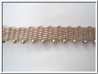 Handgearbeitete Borte Metall + Perlen