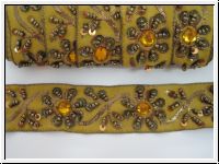 Handbestickte Borte Gold Altgold Bronze