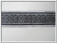 Mittelalter Borte Schwarz Silber