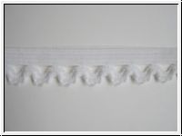 Gummiband mit R�sche Weiss