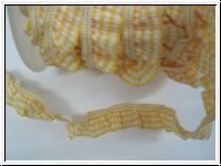 Elastische R�sche Vichy Karo Weiss Gelb