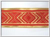 Mittelalterborte Orangerot Gold