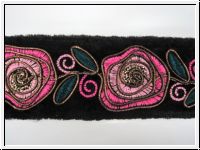 Gestickte Bord�re Auf Samt Art Deco