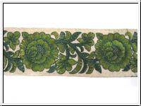 Gestickte Borte Rosen Gr�n