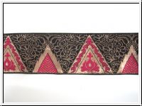 Mittelalter Borte Schwarz Bronze Fuchsia