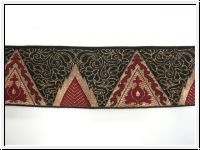 Mittelalter Borte Schwarz Bronze  Bordeaux