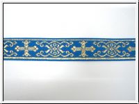 Mittelalter Borte Kreuze Gold Blau