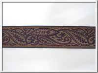 Feine Paisley Borte D.Blau Aubergine Beige