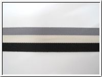 Ripsband Streifen Schwarz-Weiss-Grau