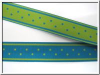 Ripsband Streifen Tupfen Petrol Gr�n
