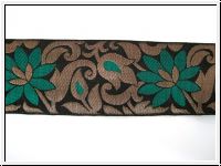 Borte Blumen Schwarz Bronze Smaragdgr�n