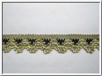 Zarte Gimpe Mit Bogenkante Gold Schwarz
